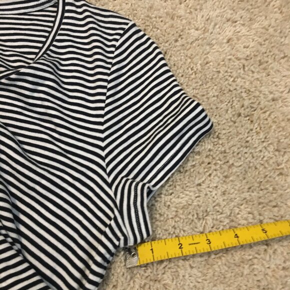 Talbots Pima Cotton Nautical Striped Beaded Starfish Tee - Picture 15 of 15